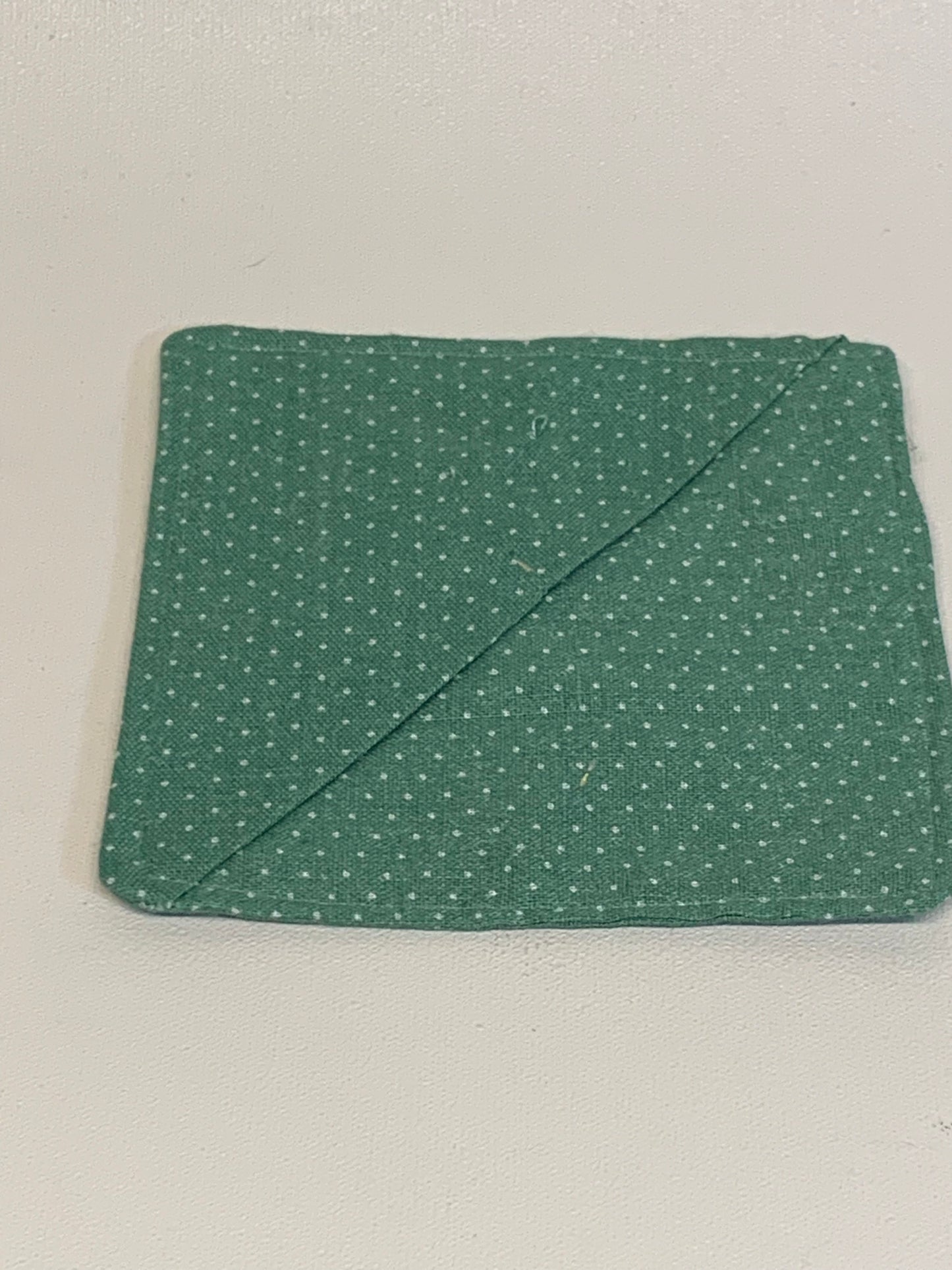 Corner Bookmark - Green with white dots