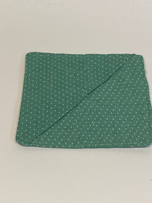Corner Bookmark - Green with white dots
