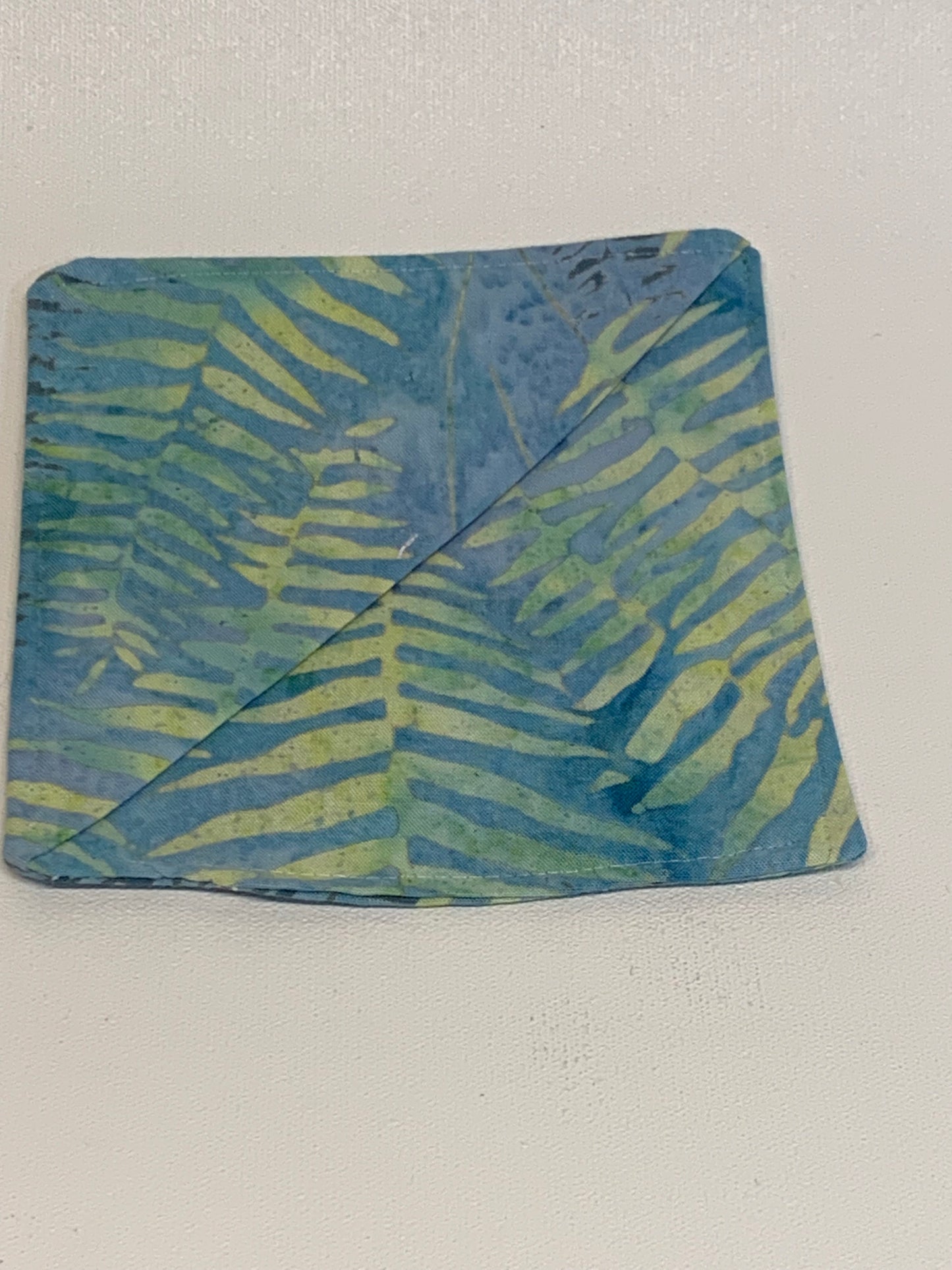 Corner Bookmark - Light blue and yellow foliage