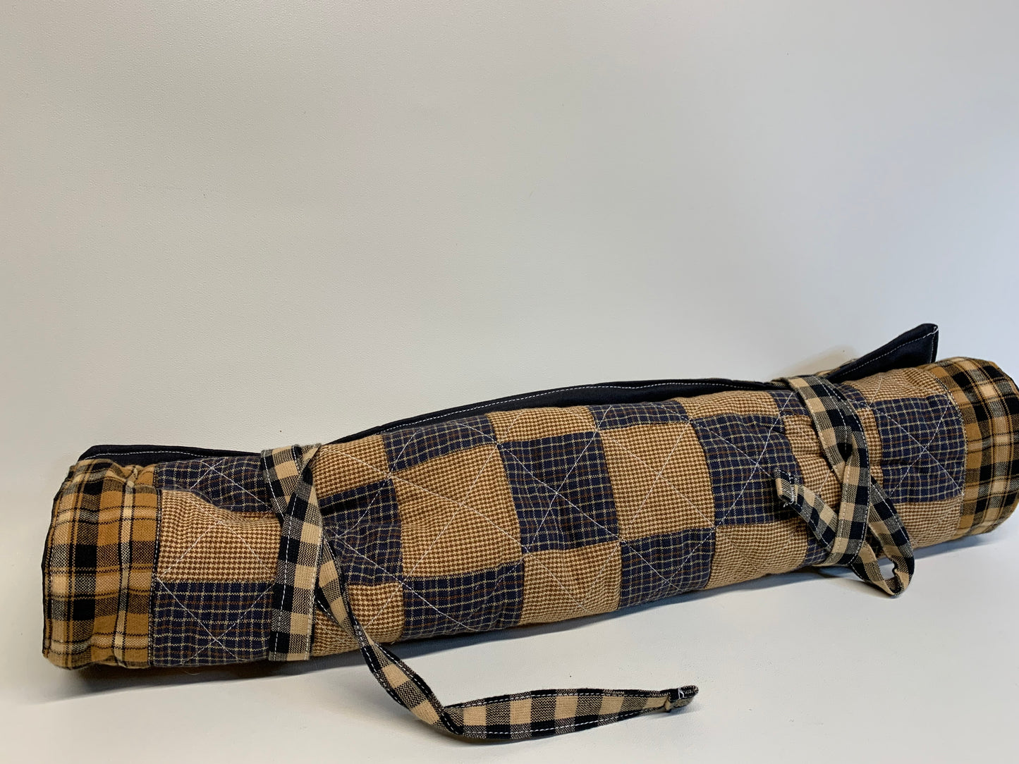 Travel Game Set - Brown Plaid (Chess/TicTacToe) with playing pieces