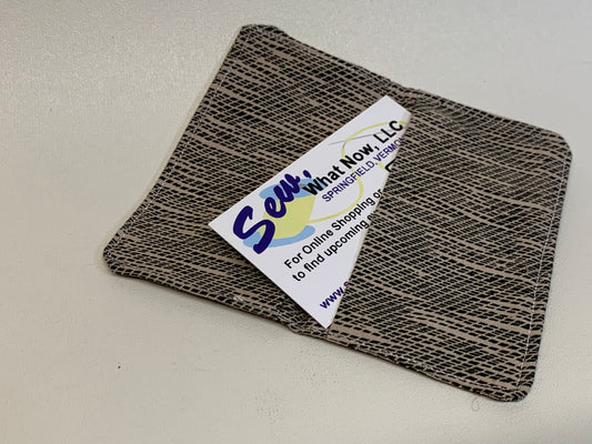 Business Card Holder - Black/Tan