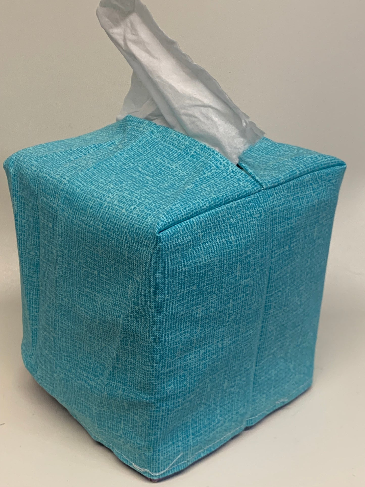 Tissue Box Cover - Teal -for boxes 5"H x 4 1/2"W x 4 1/2" D