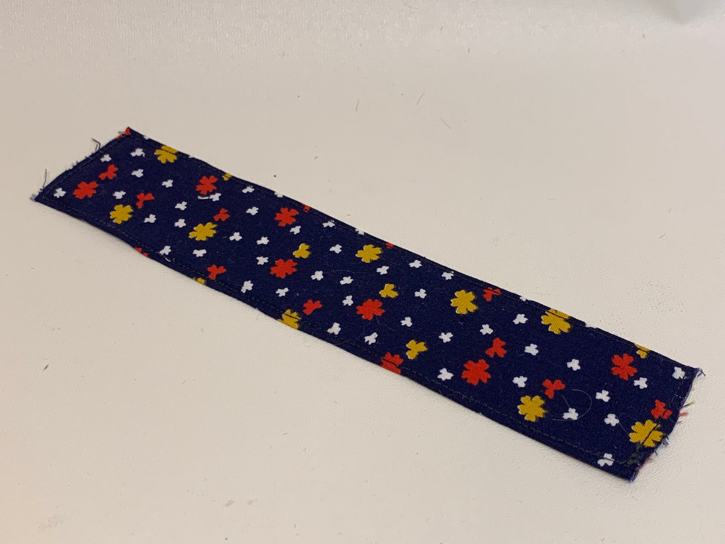 Traditional Bookmark - Navy blue with flowers