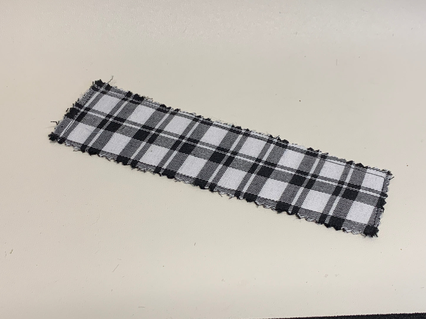 Traditional Bookmark -Black and white plaid