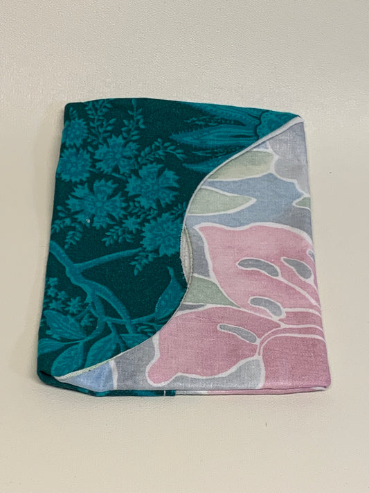 Pocket Size Tissue Holder - Green and Pastel floral