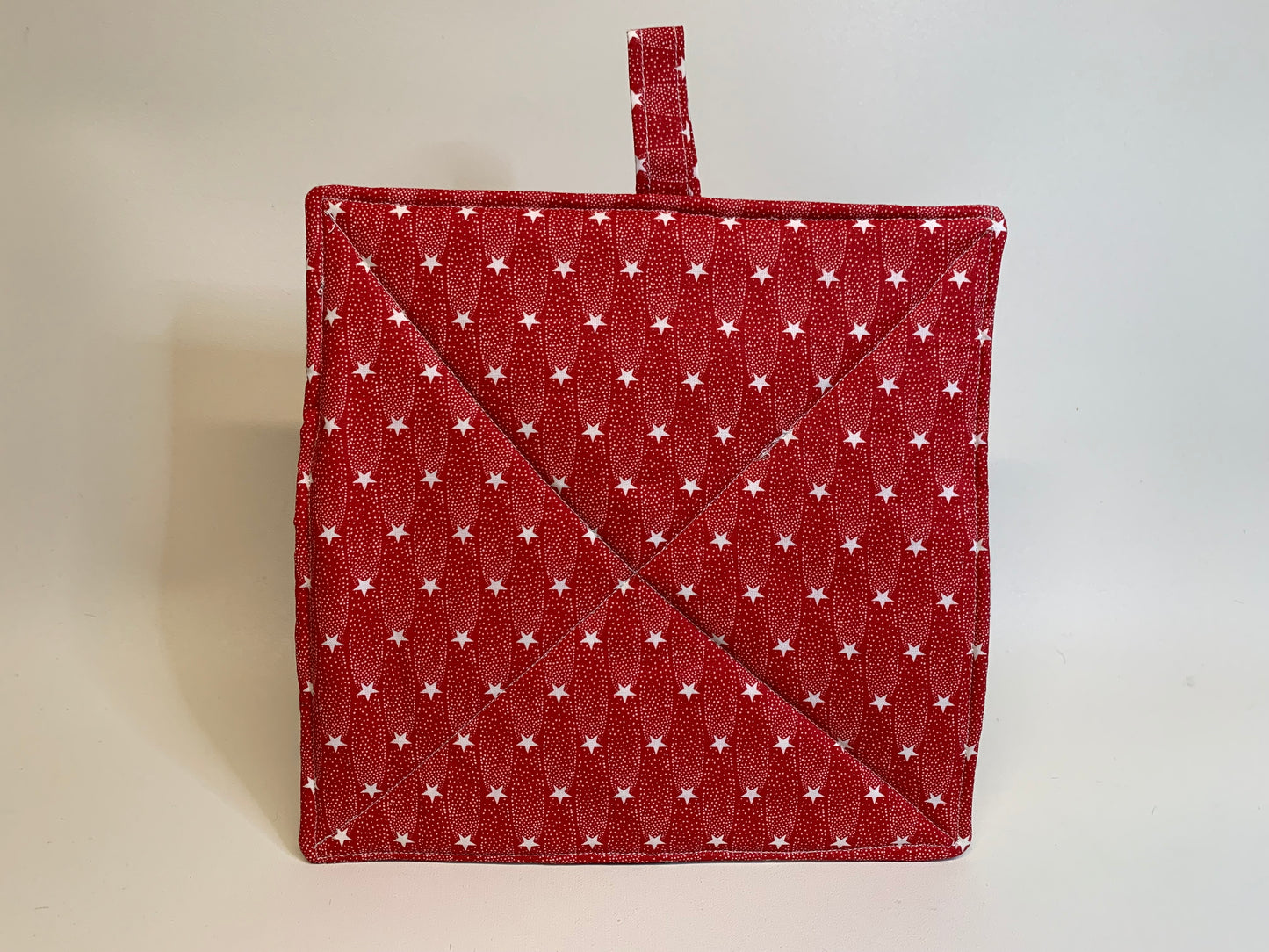 Potholder -Red with white stars