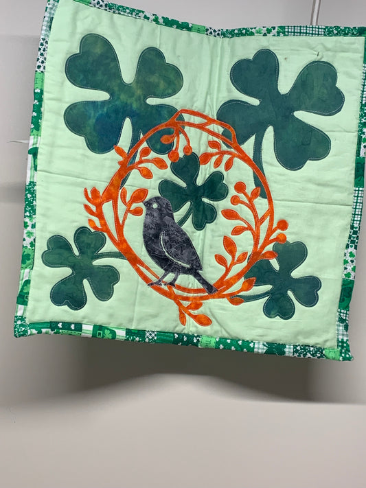 Wall Hanging - Blackbird / Celtic Applique   16" x 16"