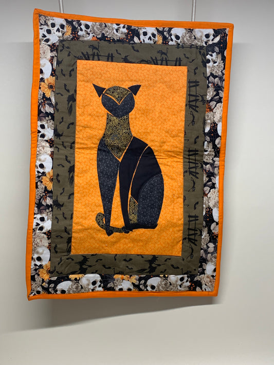 Halloween Cat Applique - 17 1/2" x 24 1/2"
