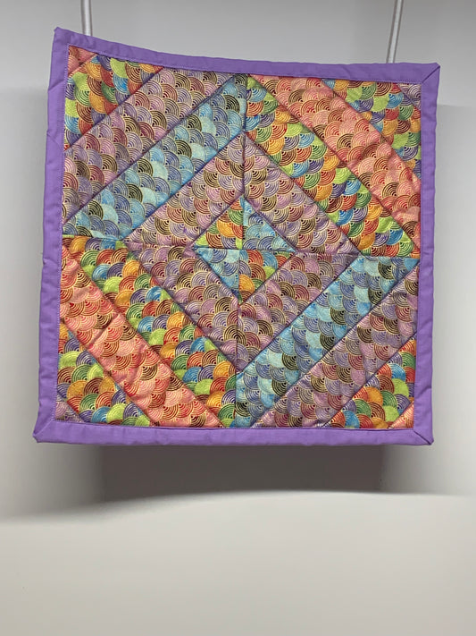 Centerpiece Mat - Multicolor Geometric - 15" x 15"