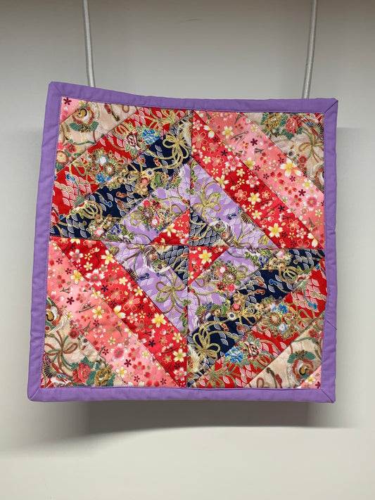 Centerpiece Mat - Multicolor Floral Geometric - 16" x 16"