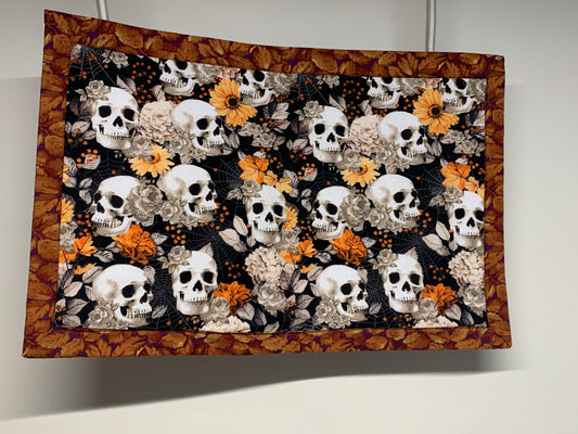 Placemat -Halloween skulls -   11 1/2" x 17"