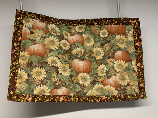 Placemat -Pumpkins and sunflowers-   11 1/2" x 17"