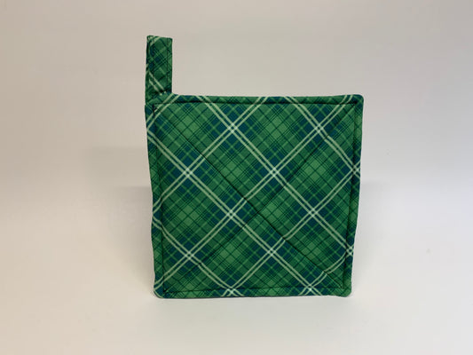 Potholder -Green Plaid
