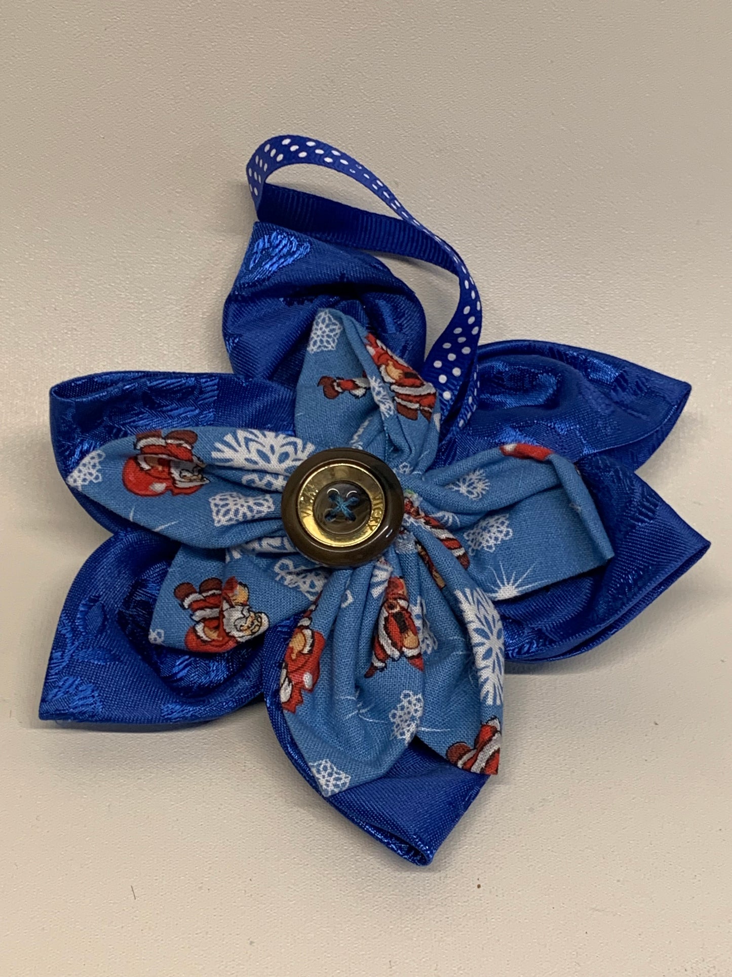 Christmas  Ornament -  Blue on blue -  approx. 5.5" Tall