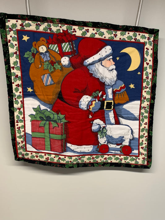 Wall Hanging - Santa with sack  17.5" x 17.5"