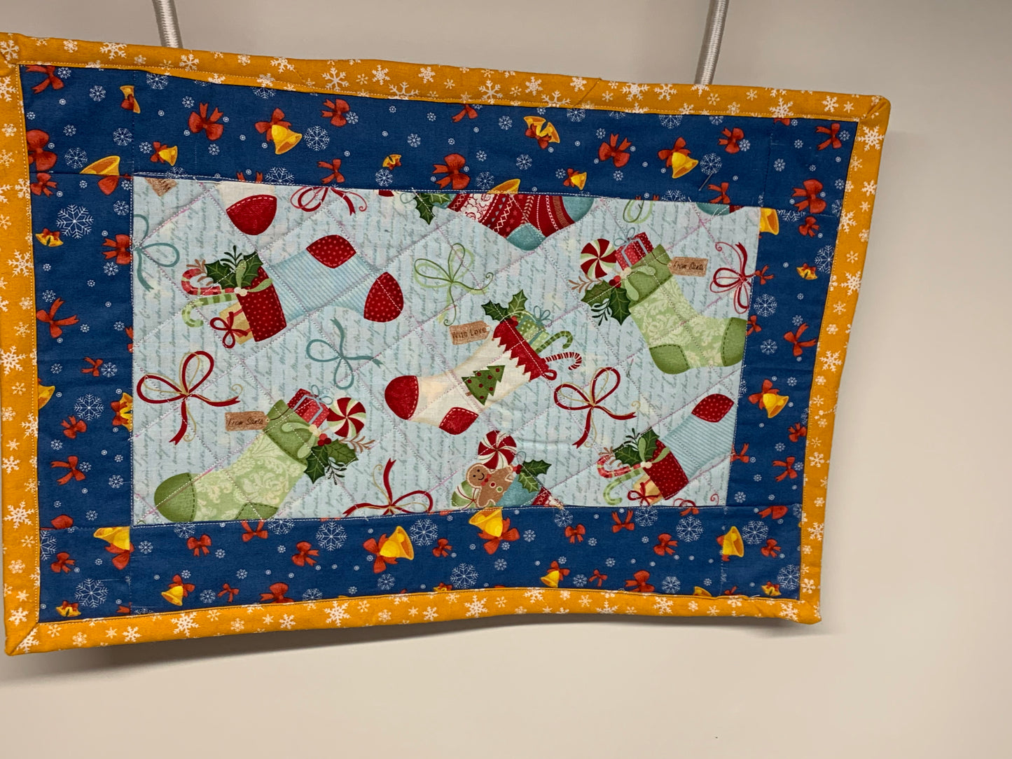 Placemat  - Xmas stockings -   11 1/2" x 17"