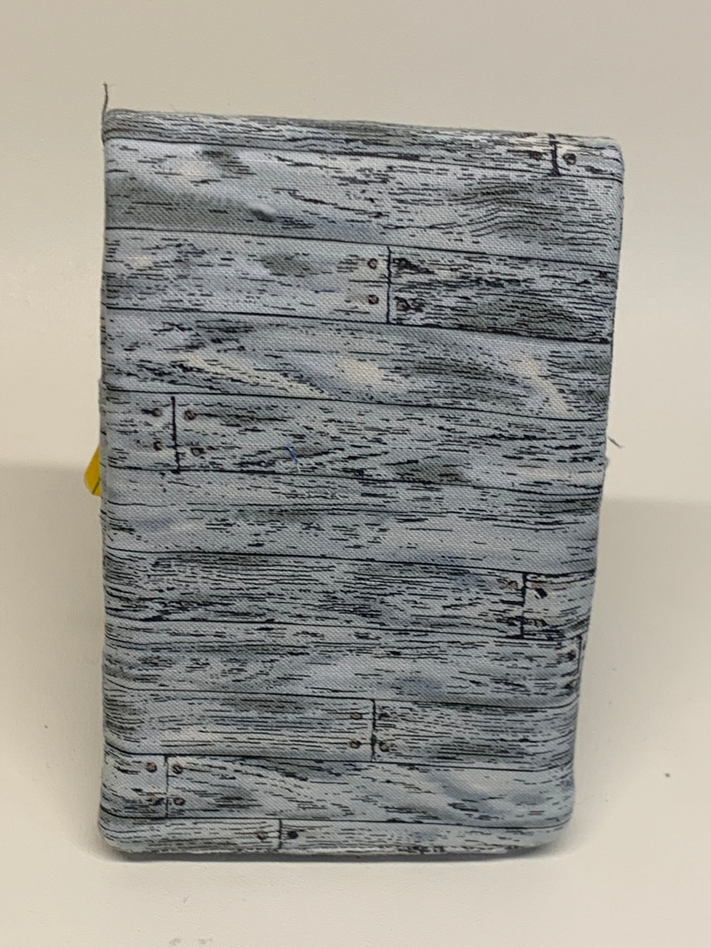 Notebook Cover - 4" X 6" (flips over top) - Grey wood grain
