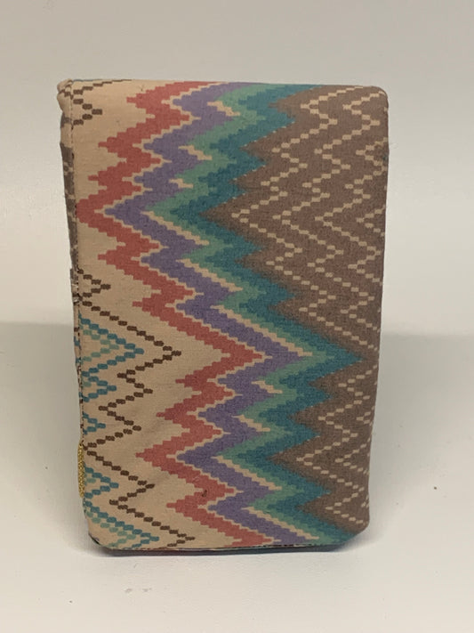 Notebook Cover - 4" X 6" (flips over top) - Multicolor geometric