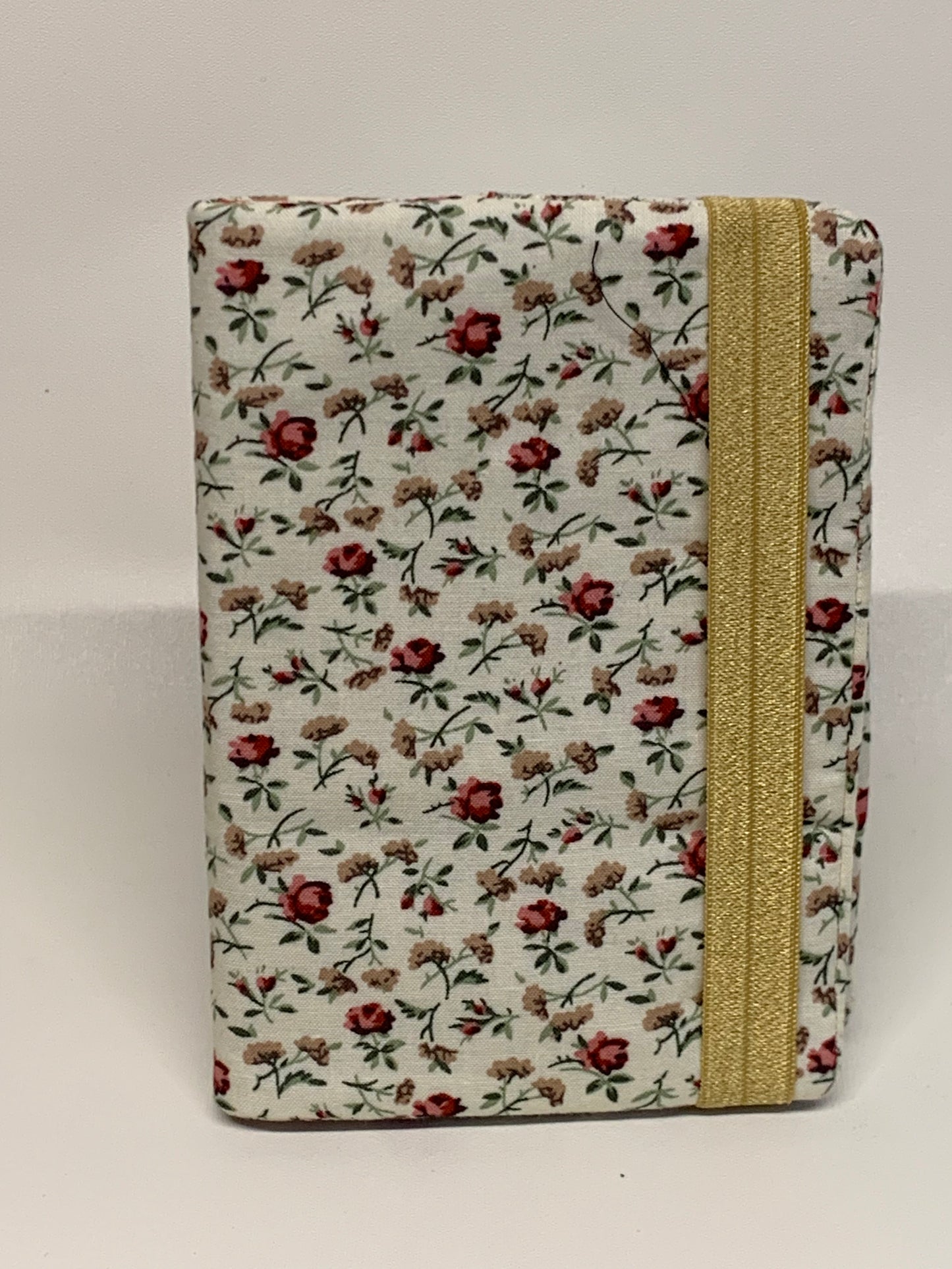 Notebook Cover - 4" X 6" - White with flowers