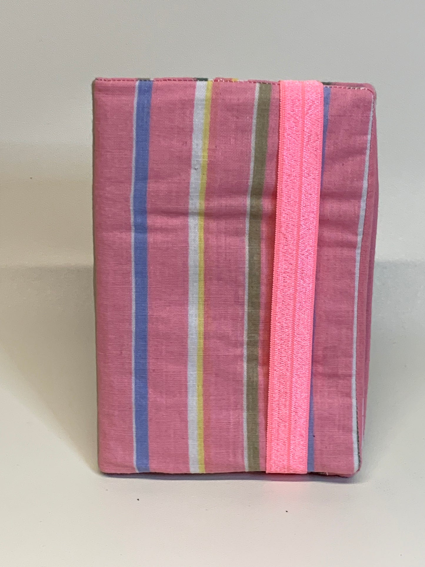 Notebook Cover - 4" X 6" - Pink stripes