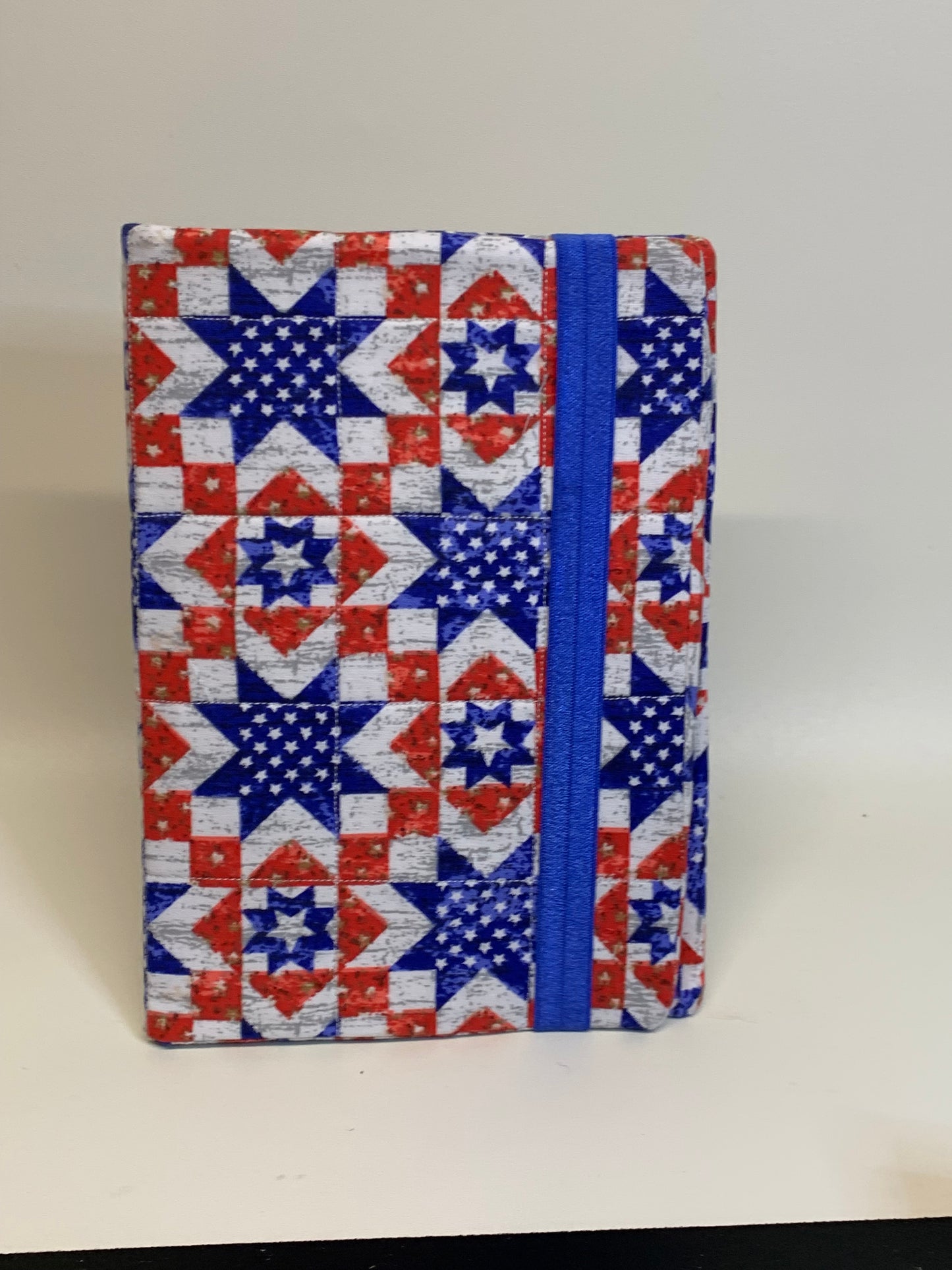 Sketchbook Cover - 6" X 8.5" - Red/White/Blue Geometrics