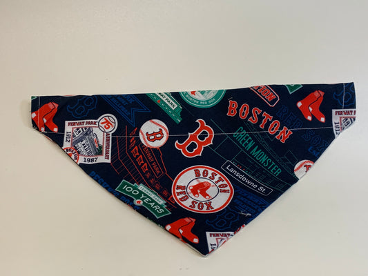 Dog Bandana -Red Sox -  for 2 inch collar