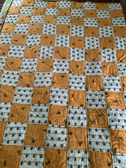 Quilt - 41" x 54" -Bees