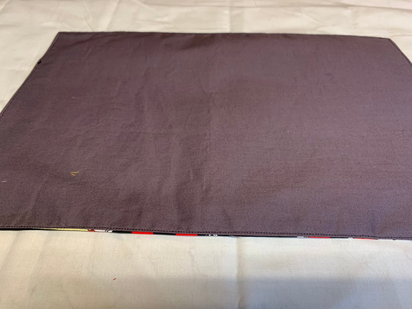 Placemat  - Poker on one side and solid grey on other - 11 1/2" x 17"