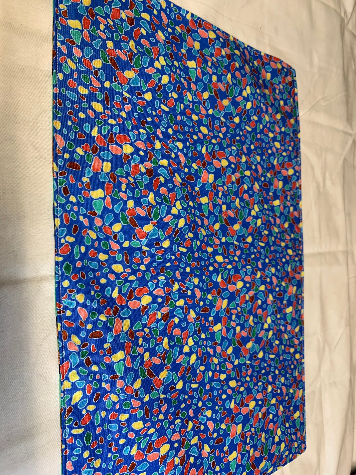 Placemat  - Butterflies on one side and multicolor on the other side - 11 1/2" x 17"