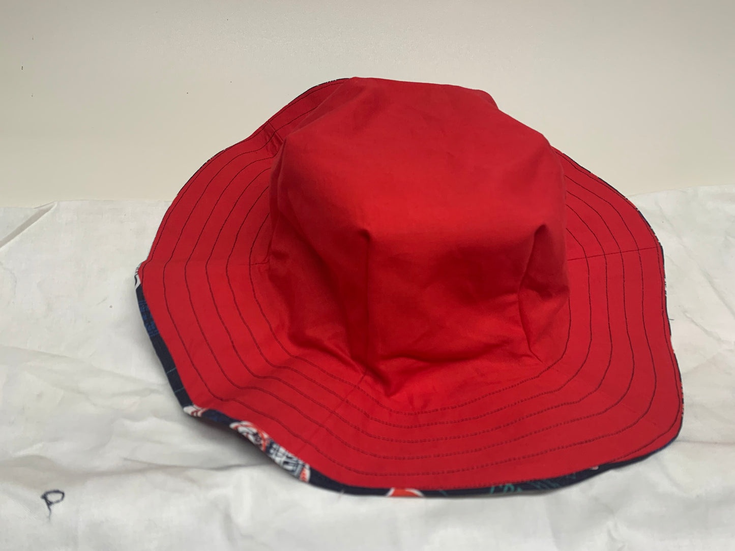 Bucket Hat  - Reversable Designs - Red Sox on side one - Red on the reverse.