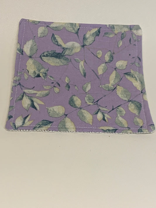 Bottle Gripper - 5" x 5" - Lavender background with leaves