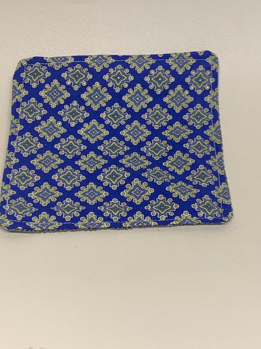 Bottle Gripper - 5" x 5" - Blue with geometrics